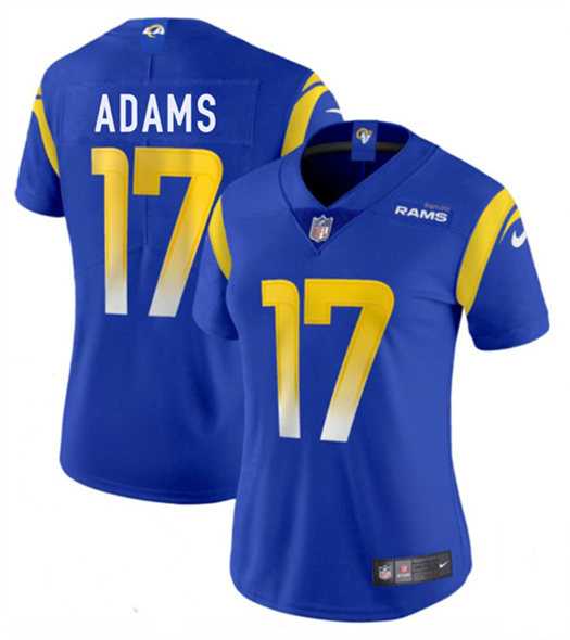 Womens Los Angeles Rams #17 Davante Adams Blue 2025 Vapor Untouchable Limited Stitched Jersey Dzhi->los angeles rams->NFL Jersey